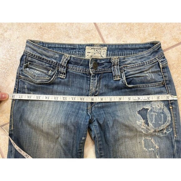 Taverniti SO Jeans Womens 27 Low Rise Distressed Embroidered Skinny Denim Pants - Picture 4 of 16